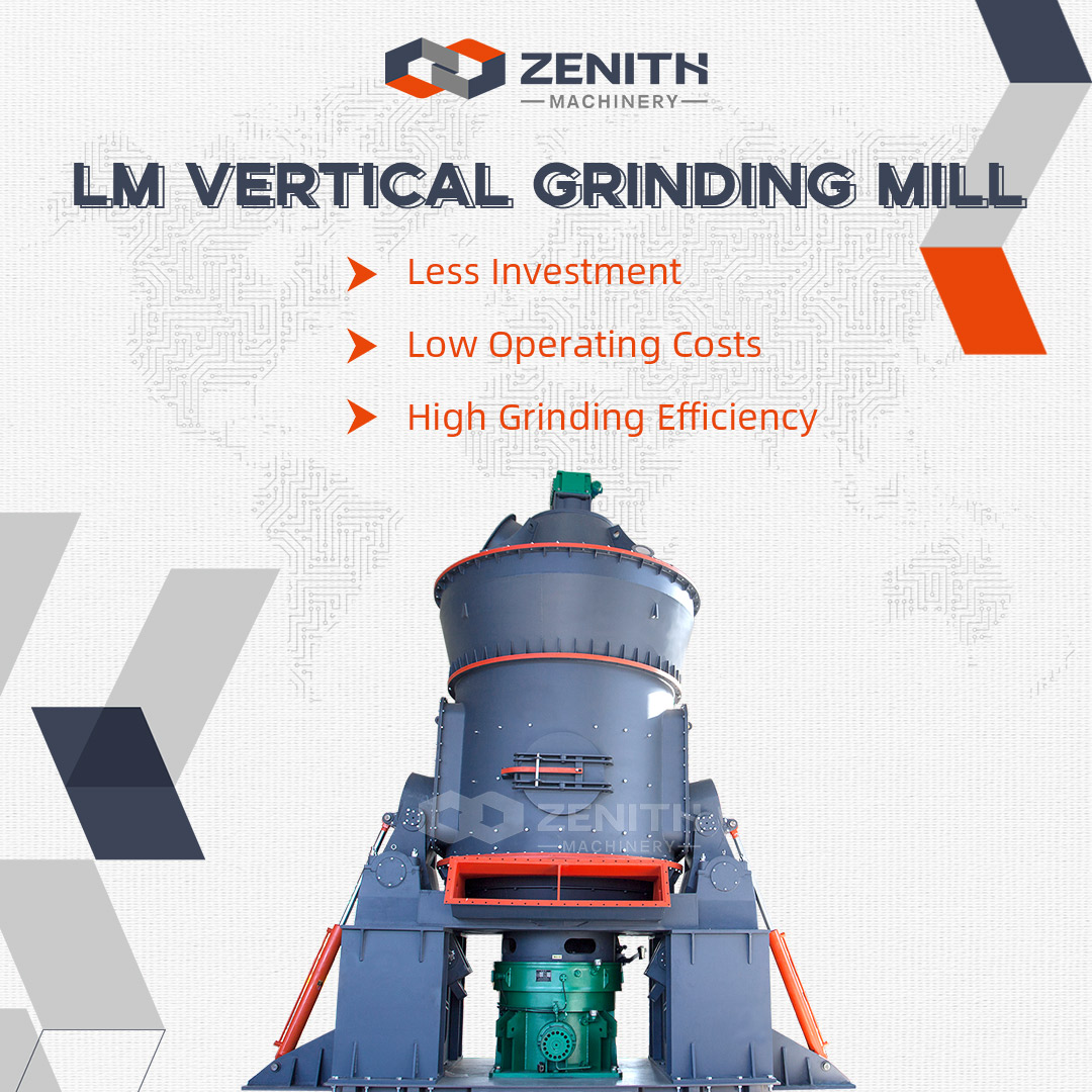 Vertical grinding mill operation showing material flow